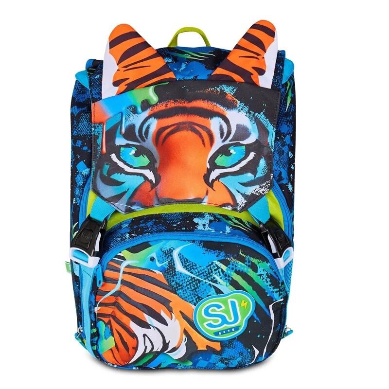 Zaino Scuola Seven SJ Sdoppiabile Big Gang Air Tiger + Astuccio 3 zip - immagine 2