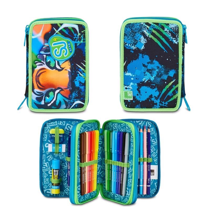 Zaino Scuola Seven SJ Sdoppiabile Big Gang Air Tiger + Astuccio 3 zip - immagine 5
