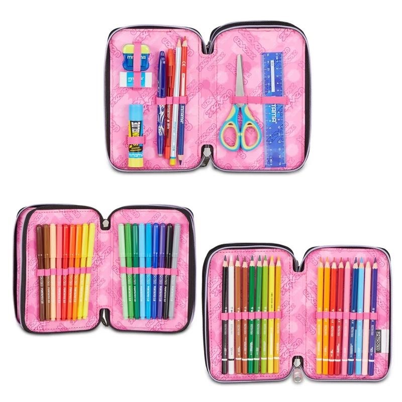 ASTUCCIO SEVEN 3 ZIP GLITZYCUTE BLACK/PINK - immagine 4