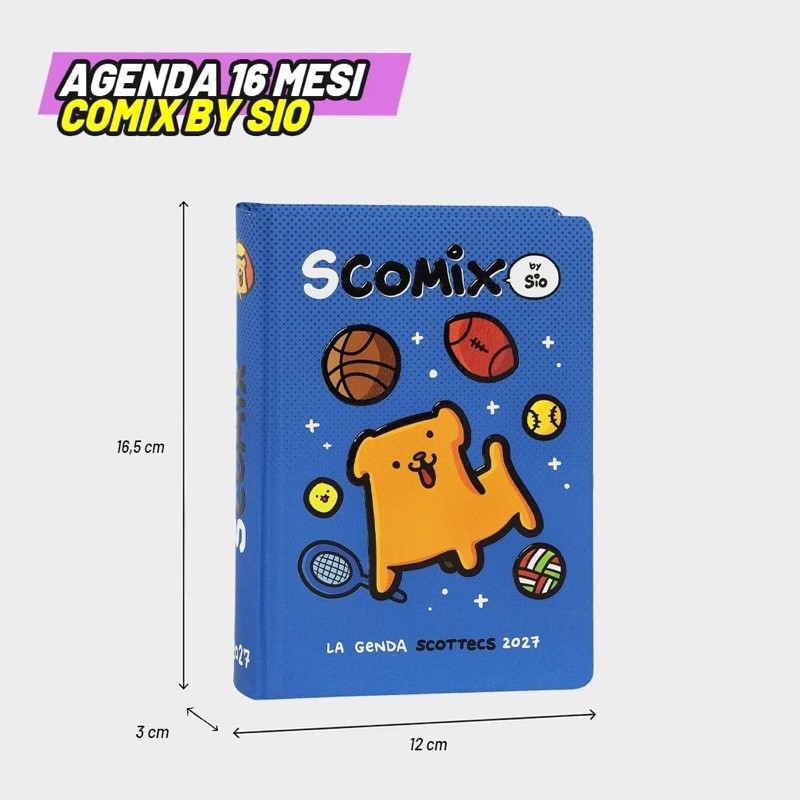 Diario Agenda Medium 16 Mesi 2026/2027 Scomix by Sio Blu - immagine 4