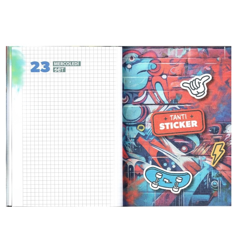 Diario Standard Seven Boy Music Datato 12 Mesi 2026/2027 - immagine 3