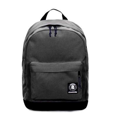 Zaino round Invicta Carlson Plain nero antracite