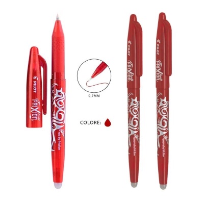 3 PENNE PILOT ROLLER FRIXION 0.7 MM ROSSE