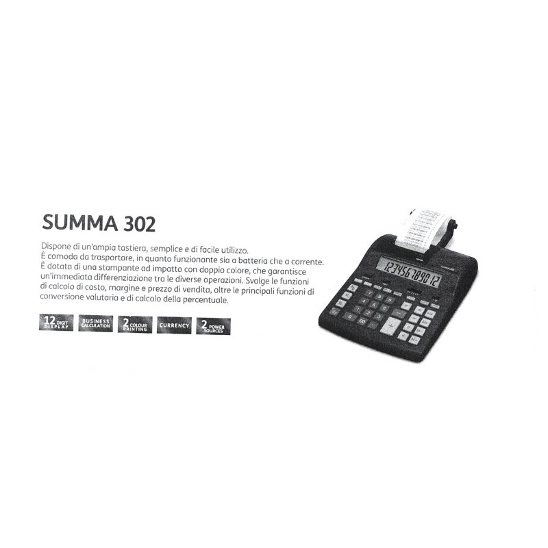 Calcolatrice scrivente Olivetti Summa 302 - immagine 2