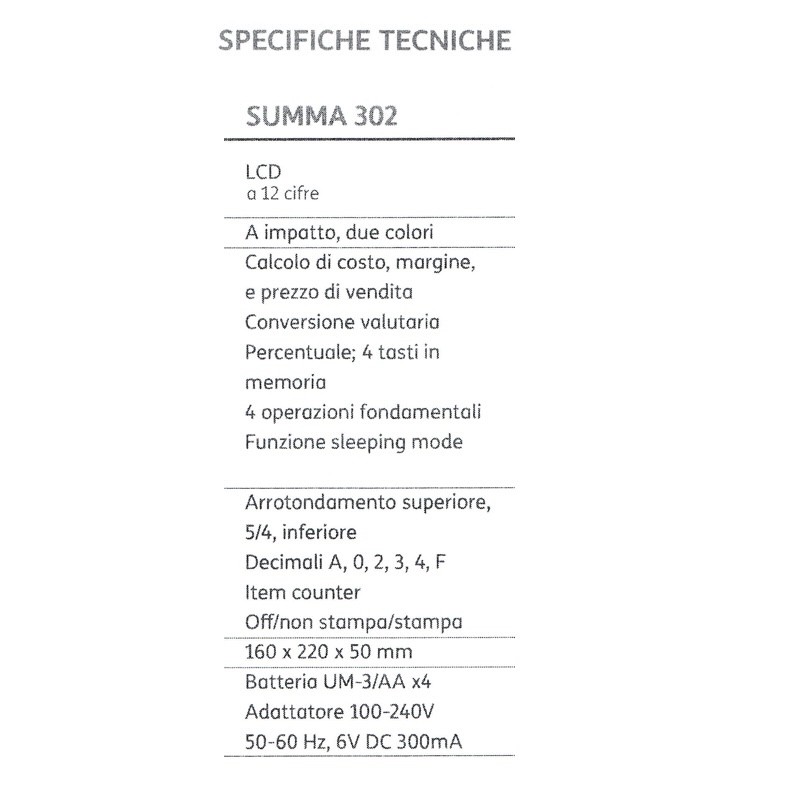 Calcolatrice scrivente Olivetti Summa 302 - immagine 3