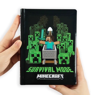 DIARIO SCUOLA MINECRAFT 12 MESI 2025/26 GIORNALIERO NON DATATO BLACK PIXEL
