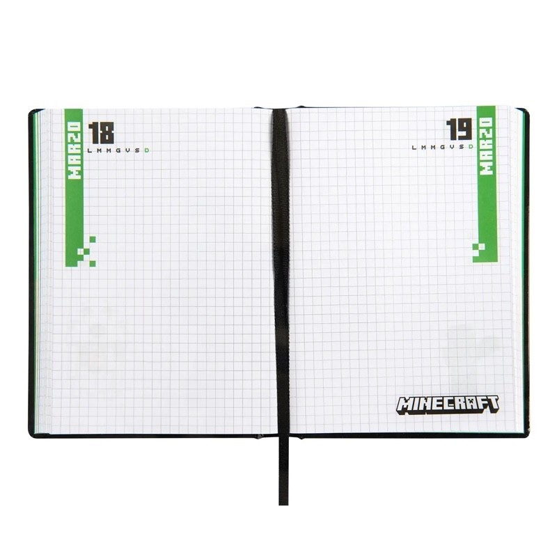DIARIO SCUOLA MINECRAFT 12 MESI 2025/26 GIORNALIERO NON DATATO BLACK PIXEL - immagine 5