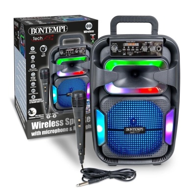 Cassa Wireless speaker with dynamic microphone & RGB lights Bontempi 49 1030