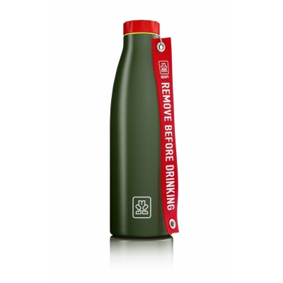 BBOOM Bottiglia Termica Acciao Metallizato Unisex Verde Mod. BB