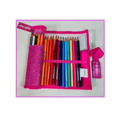 Rotolo portacolori Wonderful Color contiene 24 pastelli Giotto  + 2 matite HB