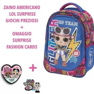ZAINO AMERICANO 2 CERNIERE LOL SURPRISE GIOCHI PREZIOSI +OMAGGIO SURPRISE LOL