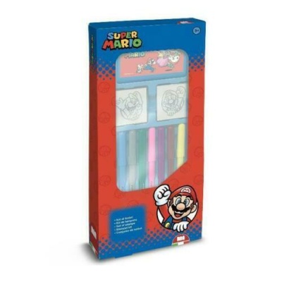 Set TimbriI Multiprint 9 Pennarelli Super Mario Bros