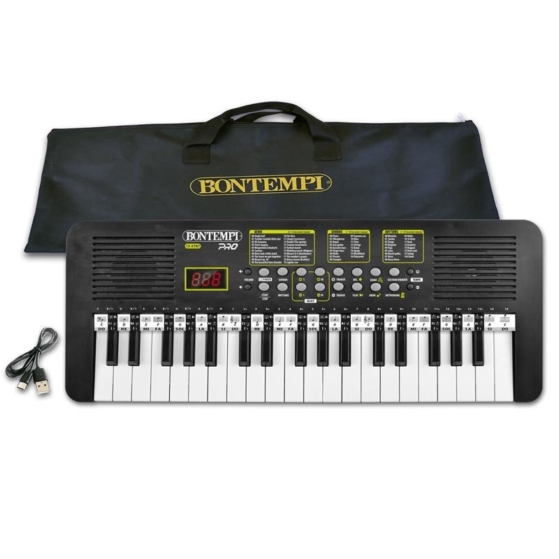 Tastiera Elettronica Bontempi 37 Tasti PRO 153787 Keyboard + Batteria + Custodia - immagine 2