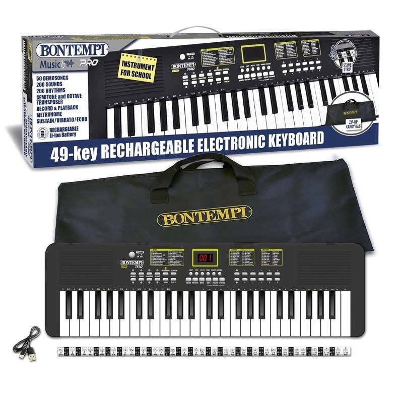 TASTIERA BONTEMPI 15 4987 ELETTRONICA RICARICABILE 49 TASTI