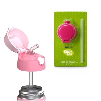 Tappo per borraccia termica Ideamania Chill & Refill Fucsia