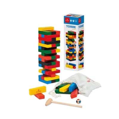TORRE COLORATA DAL NEGRO IN LEGNO 3 IN 1