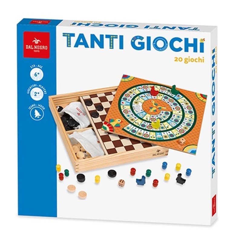 TANTI GIOCHI 20 GIOCHI DAL NEGRO IN LEGNO - immagine 4