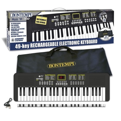 TASTIERA BONTEMPI 15 4987  ELETTRONICA RICARICABILE 49 TASTI