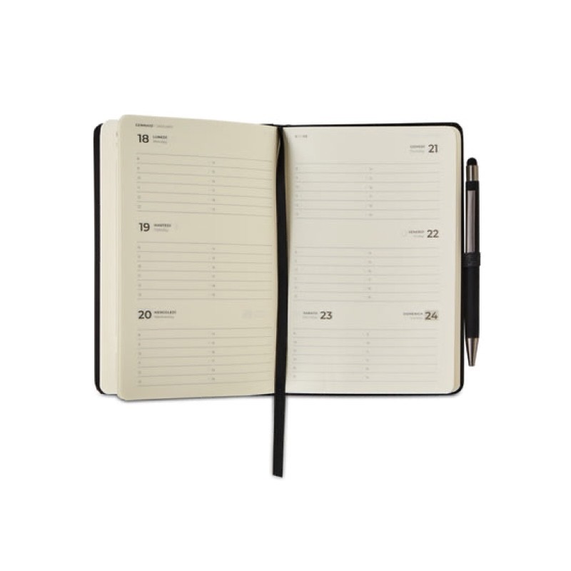 AGENDA SETTIMANALE DIAMOND BLACK IDEAMANIA SEVEN 12 MESI 9x13 2027 - immagine 2