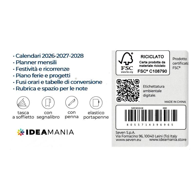 AGENDA GIORNALIERA 2027 SHINE IT UP WHITE SEVEN IDEAMANIA 12 MESI 9X13 - immagine 2