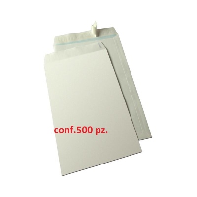 BUSTA A SACCO IN CARTA BIANCA CM. 19x26 CONF. DA 500 pz. CON STRIP ADESIVO